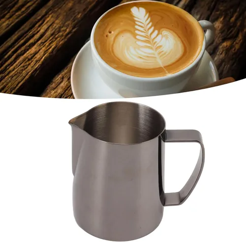 Miniatura 7 de CHICIRIS Jarra espumadora de leche de 20 onzas, taza espumadora de leche de 20 onzas, con boca puntiaguda, accesorios de espresso, jarra de leche