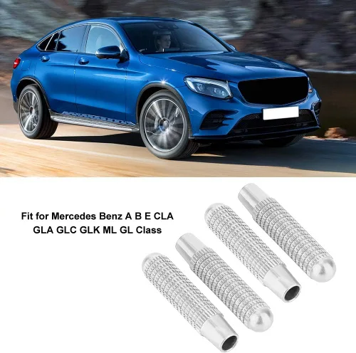 Miniatura 2 de Perillas de cerradura de puerta, 4 piezas de aleación de aluminio para cerradura de puerta de automóvil, cubierta de perilla A B E CLA GLA GLA GLC
