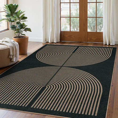 Miniatura 56 de Alfombra Moderna de Yute Fácil de Limpiar Arcoíris Lahome, 2x6 Alfombra de Pasillo Lavable para Cocina, Alfombras de Pasillo para Pasillos, Alfombra