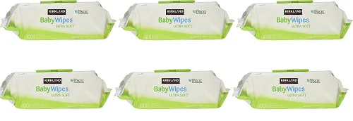 Kirkland Toallitas para bebé, ultra suaves, sin perfume, fibra fuerte que hidrata la piel sensible, toallitas extra grandes con aloe y vitamina E,