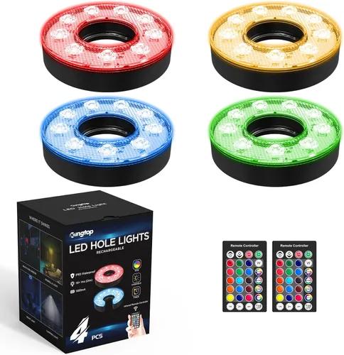 Miniatura 10 de KINGTOP Luz de hoyo de golf LED recargable - Impermeable, lente de iluminación enfocada, control remoto, perfecta para práctica nocturna de golf