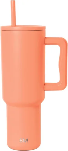 Miniatura 90 de Simple Modern Vaso Trek de 40 oz con Asa y Tapa con Pajilla Vaso de Viaje Aislado de Acero Inoxidable Apto para Portavasos Slumberland