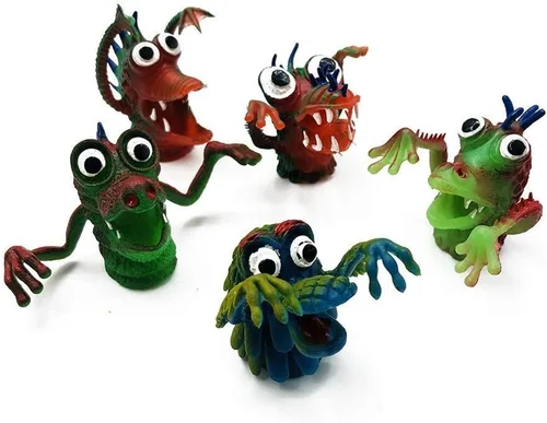 Miniatura 3 de Dibujos animados de silicona animal dedo títeres monstruo narración muñeca teatro muñeca suave regalo dedos guantes dedos dedos