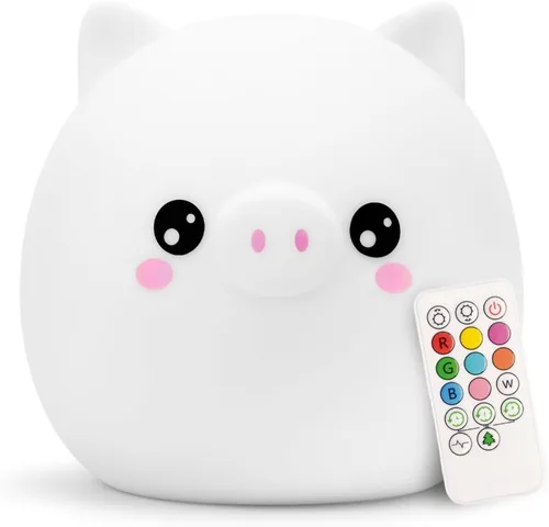 Miniatura 11 de Lumipets Pepper The Puppy Dog - Luz nocturna de silicona blanda para niños Bonita luz nocturna con control remoto y control táctil