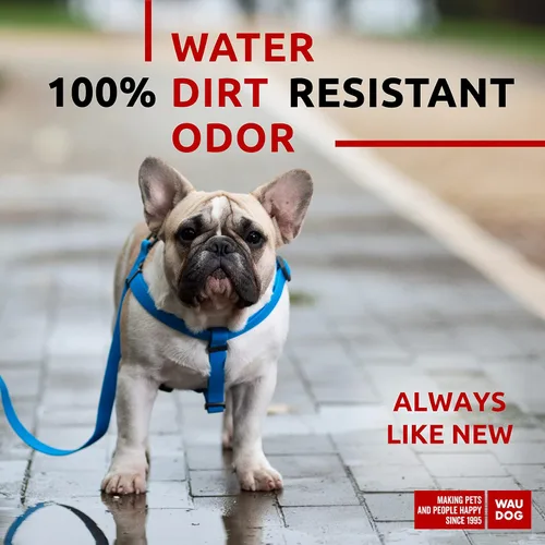 Miniatura 2 de WAUDOG Arnés ajustable impermeable para perro, resistente con cierre de metal duradero y placa de identificación QR, para niño y niña