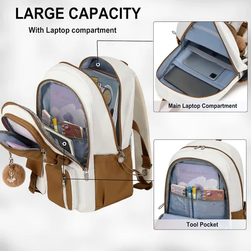 Miniatura 2 de Mochila para portátil de 15.6 pulgadas, mochila escolar para niños, mochilas universitarias, mochila de viaje, mochilas grandes para adolescentes