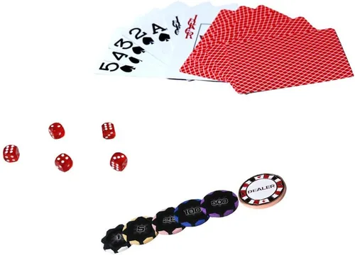 Miniatura 6 de THUNDERBAY Juego de fichas de póquer compuesto de arcilla de 10.58 oz de 0.48 oz con estuche de aluminio, dos barajas de cartas, un botón