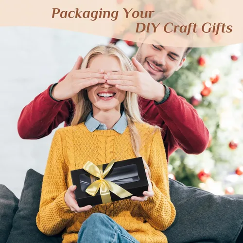 Miniatura 4 de Honoson 24 Piezas Caja de Regalo de Tumbler con Cinta para Sublimación Cajas de Exhibición de Vidrio Transparentes para Tazas de Beber de 12oz 16oz