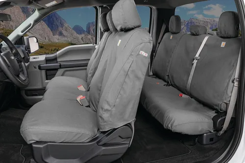 Miniatura 6 de Covercraft Polycotton SeatSaver Fundas para Asientos Personalizadas Compatible con Ford F-150 2019-2020, Ford F-250/F-350/F-450/F-550 2019-2022