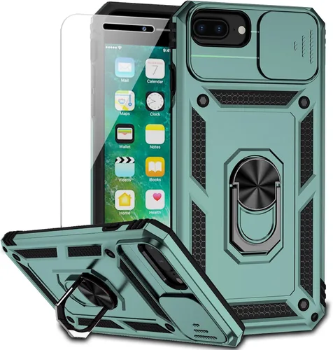 Miniatura 12 de M MAIKEZI Funda para iPhone 8 Plus, para iPhone 7 Plus, con cubierta para lente de cámara, protector de pantalla HD, protección contra caídas