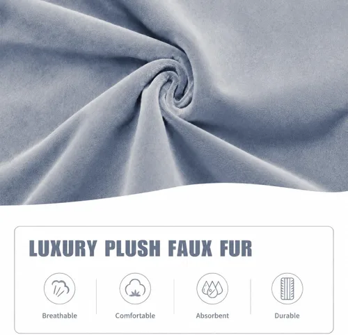 Miniatura 5 de Funda para silla de puf gigante para adultos (sin relleno, solo funda), cómoda funda de terciopelo holandés de 6 pies, funda de sofá mullida