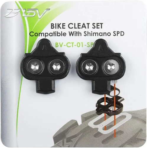 Miniatura 6 de BV Tacos de bicicleta - Compatible con pedales Shimano SPD & Look X-Track para spinning, ciclismo interior y ciclismo de montaña, fácil liberación