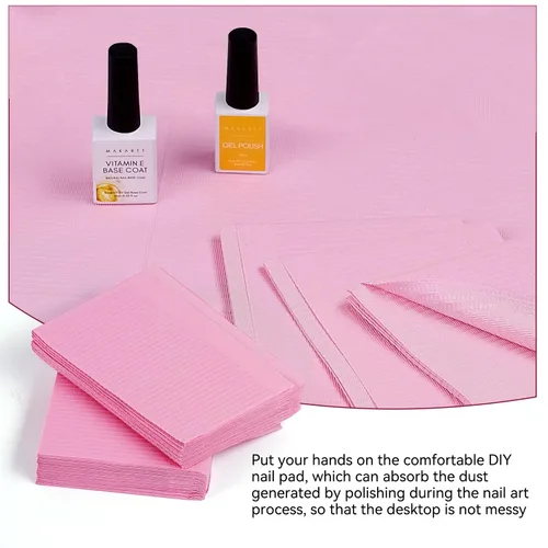Miniatura 8 de Makartt Alfombrillas de Uñas Desechables: 50 Piezas Fáciles de Limpiar, Toalla de Mesa de Uñas Impermeable de 3 Capas para Manicura y Pedicura