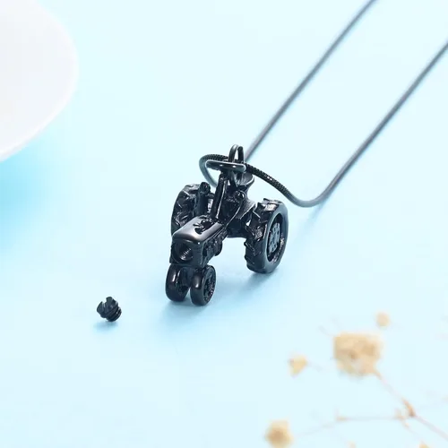 Miniatura 38 de Imrsanl Joyería de cremación para cenizas, motocicleta, automóvil pequeño, collar de urna de tractor para cenizas para hombres, recuerdo