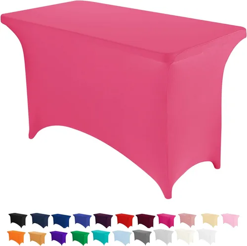 Miniatura 10 de Peomeise - Funda de mesa de elastano de 4 pies, mantel rectangular elástico de elastano (verde manzana, 4 pies)