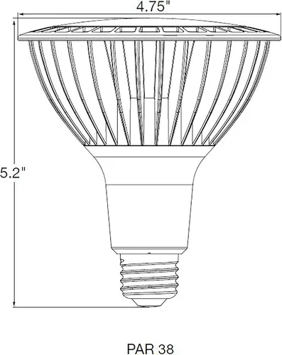 Miniatura 6 de Satco S22251 LED PAR38 de 33 vatios de alto lumen; 3000 K; base media; 120 voltios, paquete de 6 cumple con California