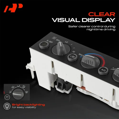 Miniatura 5 de A-Premium Módulo de Panel de Control de Clima de Calefacción/A/C con Desempañador de Ventana Trasera Compatible con Vehículos Chevy, Cadillac y GMC