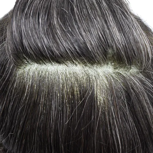 Miniatura 4 de Toupee para hombres PAPY Mens Toupee Europea Remy Cabello Humano 0.12MM PU Sistemas de Cabello Para Hombres Durable Sistema de Reemplazo de Cabello