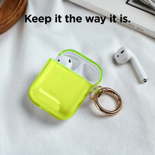 Miniatura 2 de Elago - Funda con llavero para audífonos AirPods 1 y 2 de Apple Amarillo Neón
