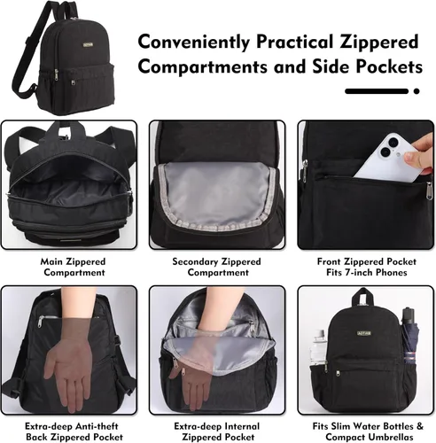 Miniatura 4 de AOTIAN - Mochila ligera y pequeña para senderismo para mujeres - Mochila de día resistente al agua y duradera para viajes, camping y aventuras al