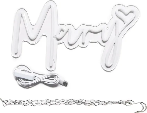 Miniatura 3 de Letrero de neón grande con el nombre Mary para decoración de pared, luz de neón LED con el nombre Mary para dormitorio de niños, decoración