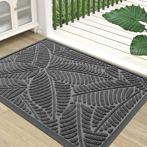 Miniatura 27 de Colorxy Tapete Impermeable para Puerta, Tapete Interior Frontal de Goma Natural Resistente, Tapetes para Puerta de Perfil Bajo Antideslizante