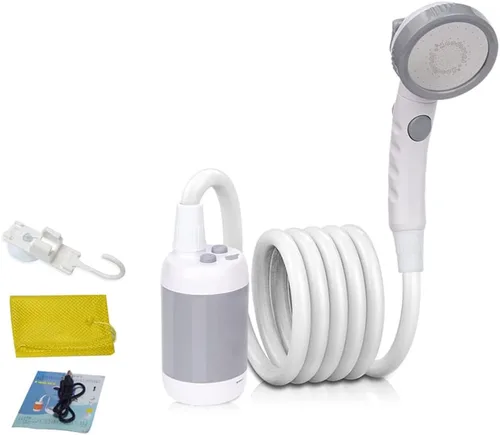 Miniatura 9 de Iron Hammer Campamento ducha portátil ducha camping ducha al aire libre campamento ducha cabeza para acampar Rosado