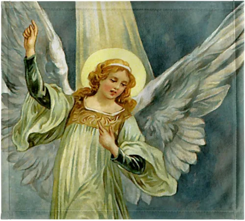 3dRose Paño de lavado 11x12 para cara y cuerpo - Ángel en haz de luz celestial TNMPastPerfect Christmas