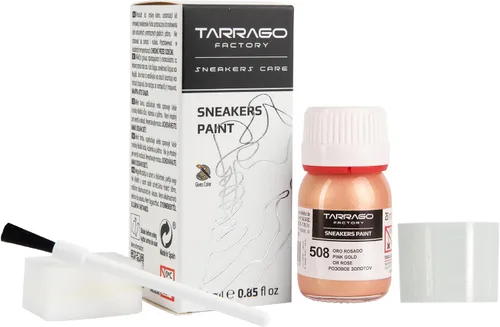 Miniatura 2 de Tarrago Pintura acrílica para zapatos deportivos para zapatos, botas, bolsos, monederos, mate, flexible, cobertura perfecta, oro rosa #508 - 0.8