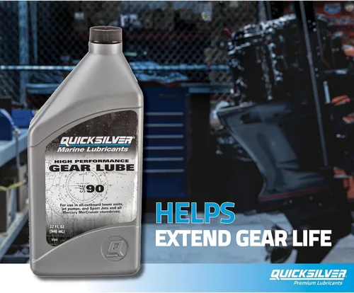 Miniatura 3 de Quicksilver Lubricante de engranajes de alto rendimiento SAE 90 para fueraborda y accionamientos de popa, 32 oz