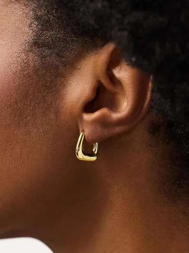 Miniatura 98 de Aretes de aro gruesos de oro para mujer, chapados en oro de 14 quilates, aretes de aro triple, hipoalergénicos, a la moda, aretes de aro gruesos