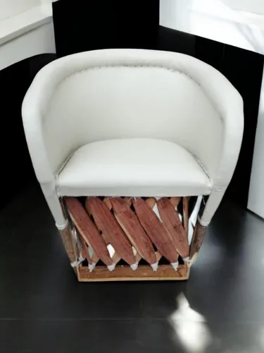 Miniatura 6 de Silla Equipal Furniture hecha a mano por Equipales San José Rústica en color blanco Estilo tradicional mexicano Ideal para tu hogar, casa, jardín
