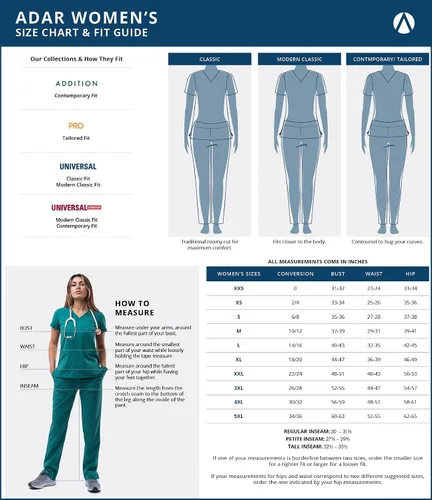 Miniatura 6 de Adar Pro - Ropa quirúrgica para mujer, camisa con cuello en V