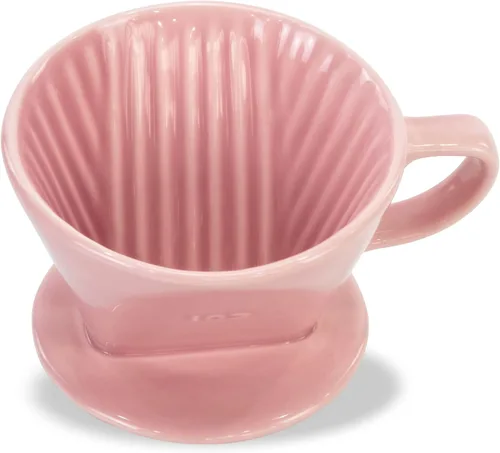 Miniatura 11 de Pour Over Ceramic - Cafetera de cerámica con 3 agujeros de fondo plano, cono de filtro lento de porcelana para viajes, campamento, oficina, hogar