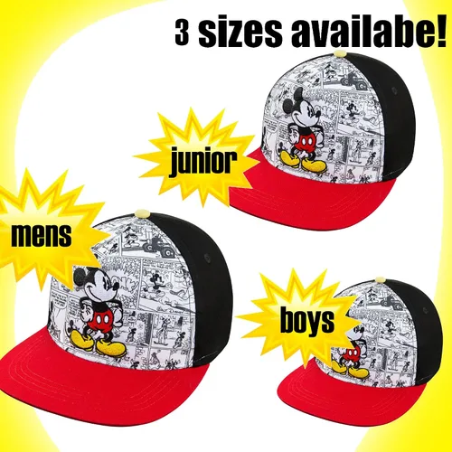 Miniatura 5 de Disney Gorra de béisbol de Mickey Mouse Comics, tallas para jóvenes y adultos, ajustable, 100% algodón