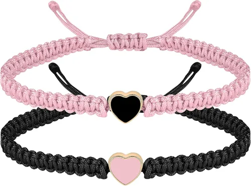 Miniatura 9 de Pulseras a juego para parejas de novio y novia, pulsera elástica ajustable de amistad para él y ella