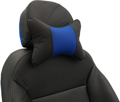Miniatura 13 de Almohadas para el cuello del automóvil, 2 piezas, de piel sintética de ambos lados, para la mayoría de los automóviles, almohada universal de fibra