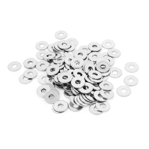 Miniatura 19 de uxcell Arandela plana redonda de acero inoxidable M3x6mmx0.0.197 in para tornillo de perno 100Pcs