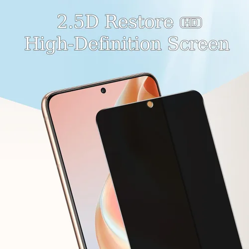 Miniatura 4 de Paquete de 3 protectores de pantalla de privacidad para Samsung S21 5G, antiespía, antiarañazos, dureza 9H, sin burbujas, compatible con fundas