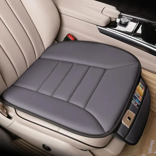 Lofty Aim Cojín de asiento de automóvil de alta calidad, cojín para el conductor con espuma viscoelástica cómoda y parte inferior de goma 2-Gris