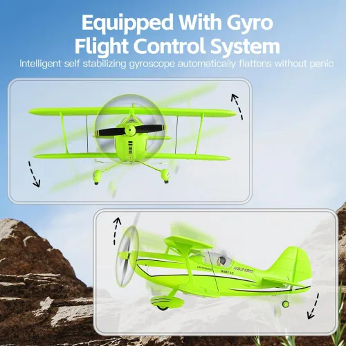 Miniatura 7 de Avión RC 4CH A310 Biplane RC para adultos principiantes 3D/6G 1504 Motor sin escobillas Avión de control remoto de espuma EPP 2.4G modelo de ala