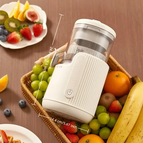 Miniatura 4 de Máquina exprimidora de prensa en frío para un alto rendimiento de jugo, exprimidor de masticación lenta, fácil de limpiar, máquina extractora de Rojo