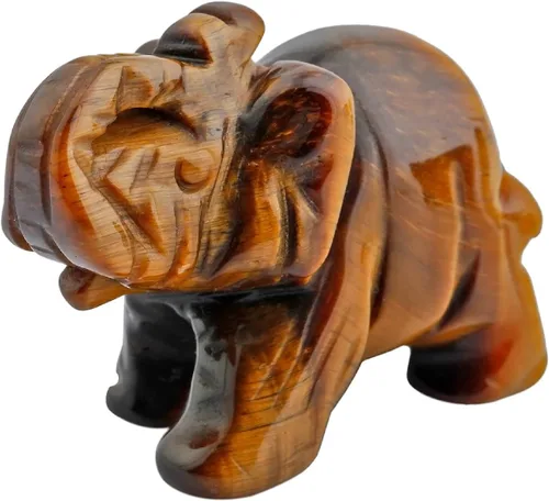 Miniatura 11 de Nupuyai Estatua de elefante de cristal curativo tallada a mano, escultura de bolsillo, escultura para manualidades, decoración de manualidades, 1.5