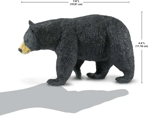 Miniatura 3 de Safari Ltd. Figura de juguete de oso negro de América del Norte, figura detallada de modelo de plástico de 7.4 pulgadas, divertido juguete educativo