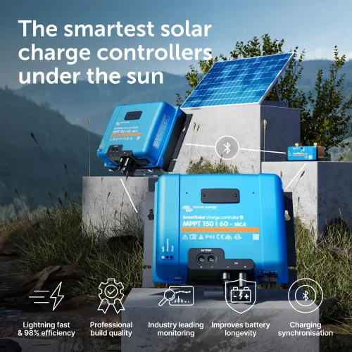 Miniatura 2 de Controlador de carga solar Victron Energy SmartSolar MPPT MC4 compatible (Bluetooth) - Controladores de carga para paneles solares - 150V, 60
