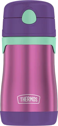 Miniatura 19 de Thermos Bebé 10 oz. Botella de acero inoxidable con popote emergente, coches