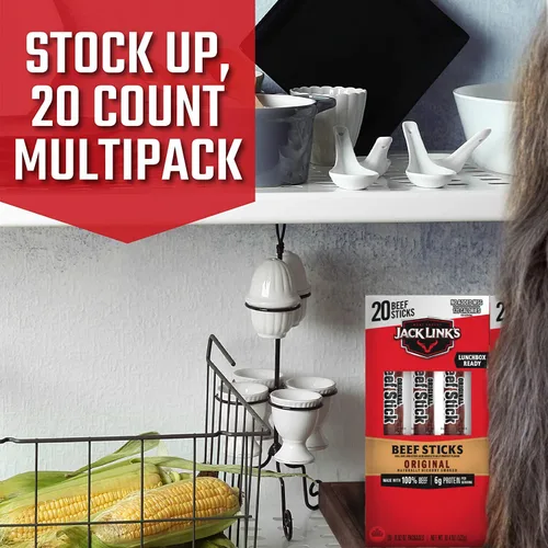 Miniatura 7 de Jack Link's Carne seca original, 9 onzas (paquete de 2) + palitos de ternera, original, 0.92 onzas (20 unidades) - Gran aperitivo para el día a día