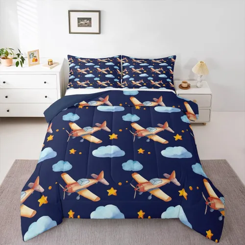 Miniatura 24 de Erosebridal Juego de edredón de camión de bomberos para niños, juego de ropa de cama de panal rojo brillante con diseño de panal de abeja