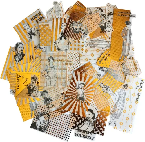 Juego de calcomanías Washi con estampado de oro vintage, diseño retro de belleza elegante, para dama, niña, calcomanías decorativas para bricolaje,