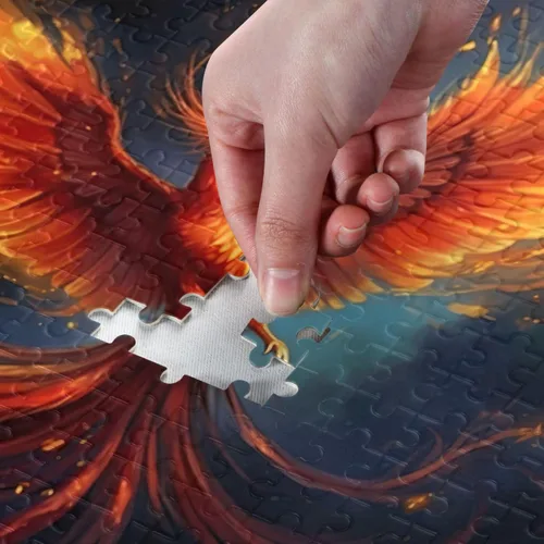 Miniatura 4 de Fire Phoenix Puzzle 1000 piezas - Rompecabezas de madera para juegos familiares - Adecuado para adolescentes y adultos